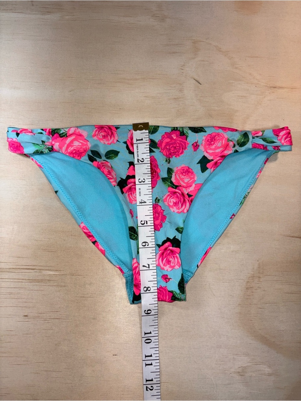 Floral Ruched Side Bikini Bottom Sz 4 - Picture 2 of 7